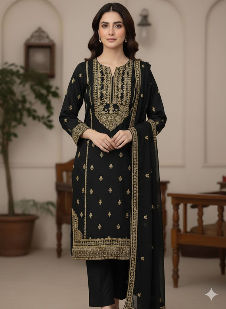 Embroidery dress winter Collection