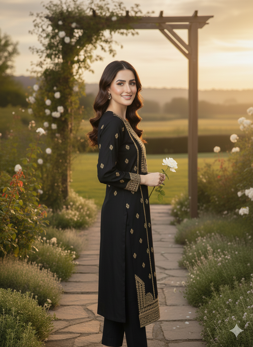 Embroidery dress winter Collection