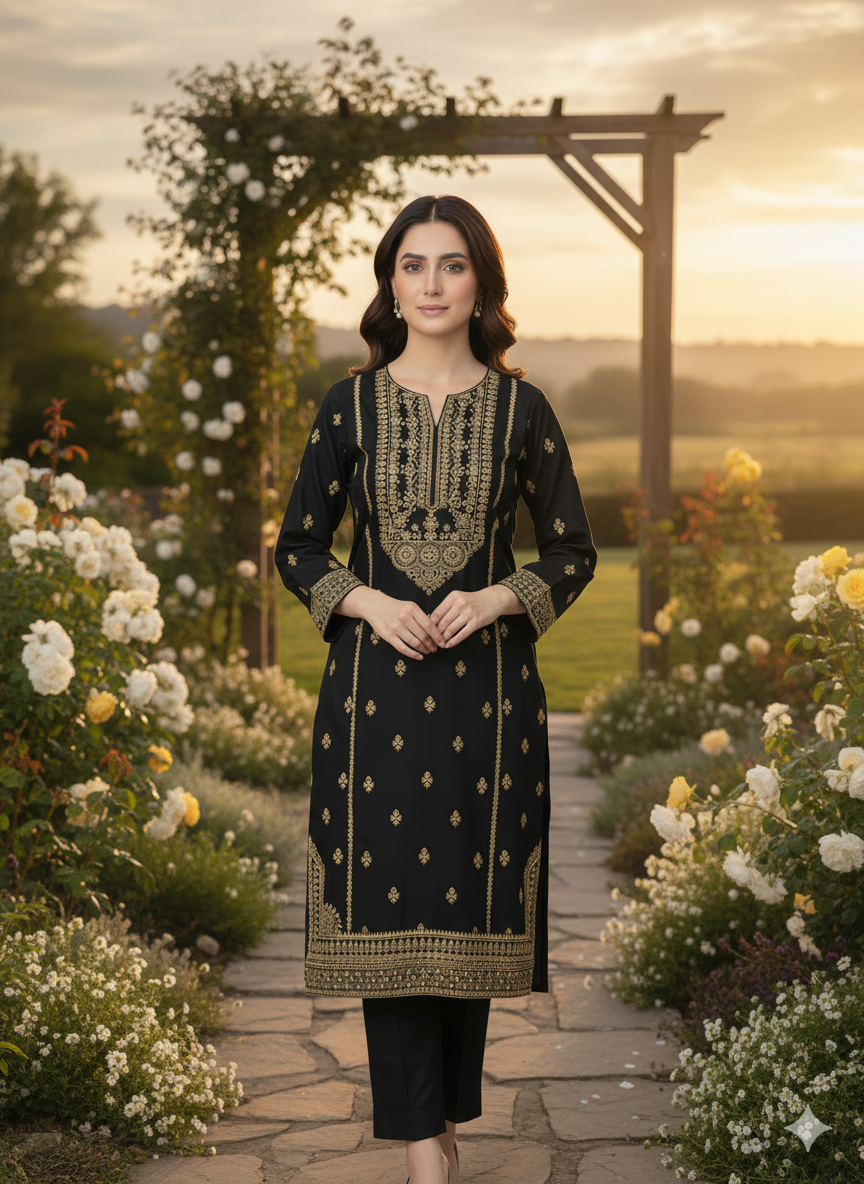Embroidery dress winter Collection