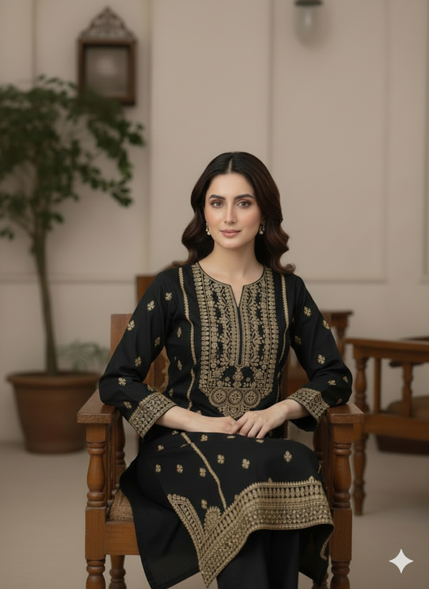 Embroidery dress winter Collection