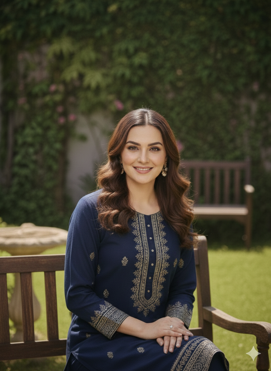 Embroidery Dress Blue