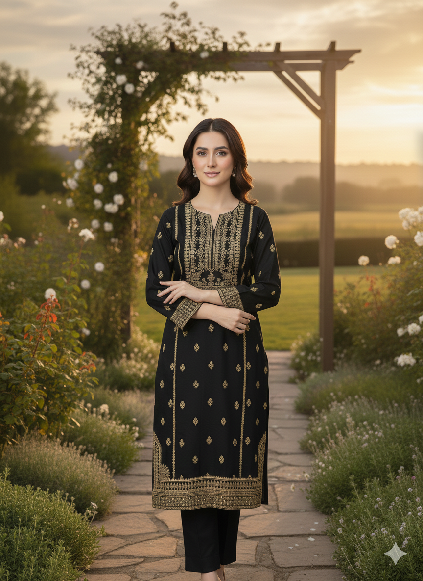 Embroidery dress winter Collection