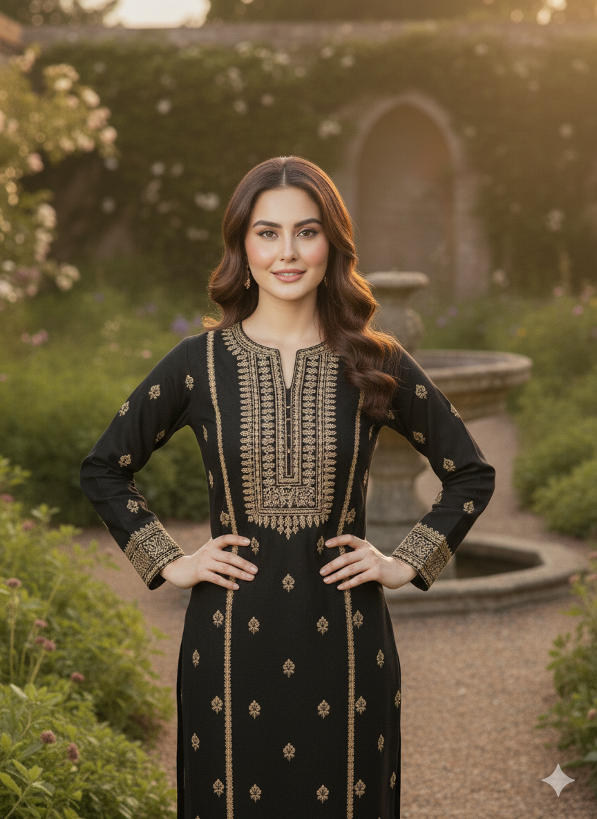 Embroidery dress winter Collection